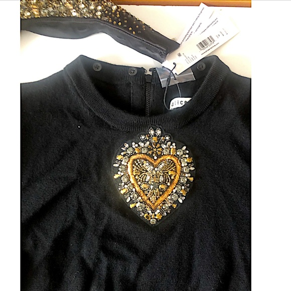 Alice + Olivia Porla Embellished Stretch-Wool Top - Picture 11 of 12